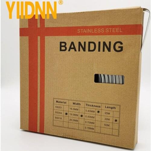 SUS304 Stainless Steel Banding Coil Strapping, Tensioning 3/4" x0.016" x 100",19mm*0.4mm*30m