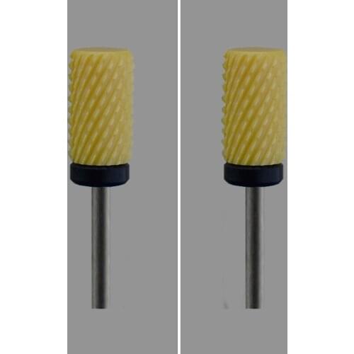 2pcs Orange Ceramic Nail Drill Bit - Small Barrel Bit XC