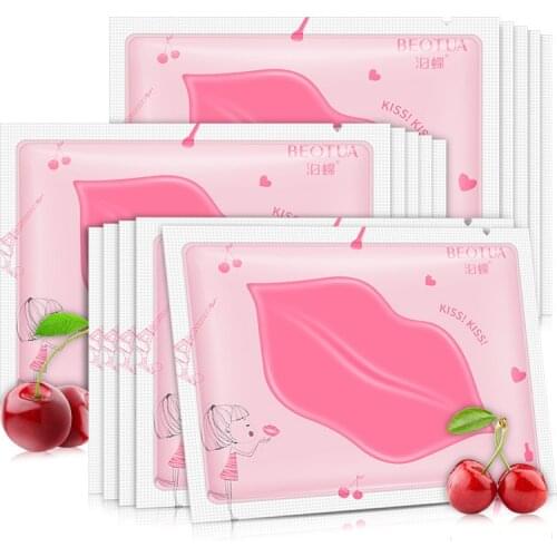 Cherry Kiss Kiss Lovely Lip Patch Lip Mask Pads Anti Ageing Moisture Essence Gel Patch Lip Masks Lips Care Enhancer Pads