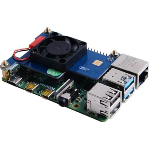 PoE HAT Module Power-Over-Ethernet Expansion Board with Cooling Fan 30x30x7mm for Raspberry Pi 4B / 3B
