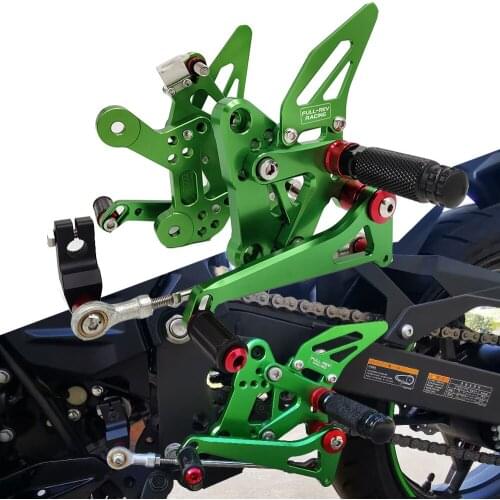 For Kawasaki ZXR400 Ninja400 2018 2019 2020 Footrests ZXR400 Ninja400 CNC Adjustable Foot Pegs Rider Rearsets Foot Rest Pedal