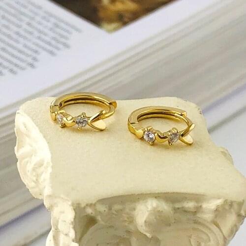 S925 sterling silver earrings cross-border hot selling INS earrings zircon ear buckles, micro inlaid wild silver earrings women