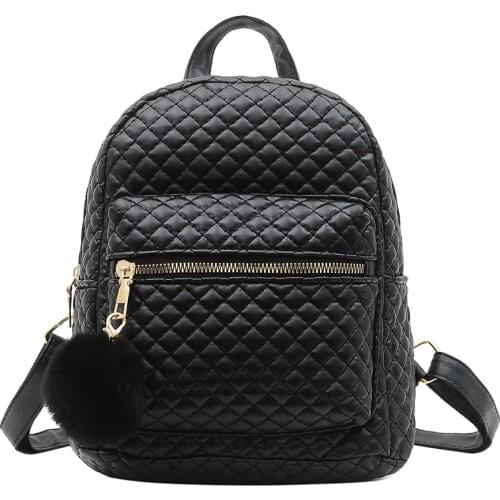 Lattice Pattern Women Backpack Female Preppy Style Travel Bag Multi-Pockets Student School Backpacks for Teenage Girls Mochila