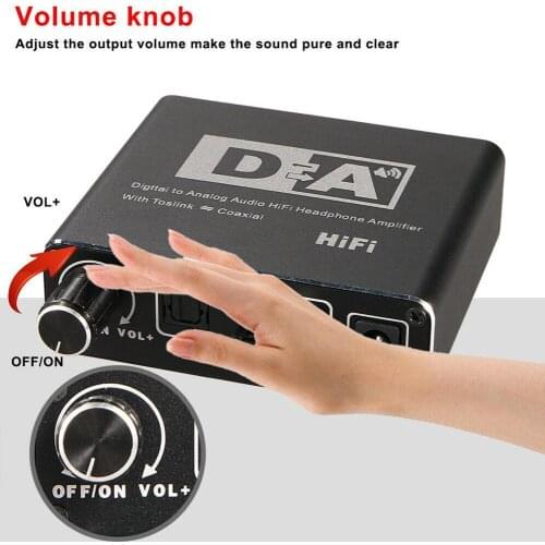 1Pc Digital To Analog Audio Converter Decoder 3.5mm 24bit DAC AUX Optical Coaxial Amplifier 2021 Toslink Output New RCA Ada P3O4