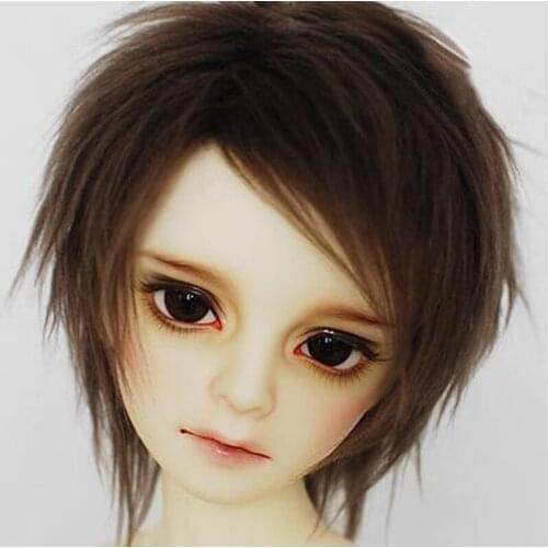 M5 children handmade toy 1/12 1/8 1/6 1/3 1/4 uncle Doll wig BJD/SD doll props Accessories brown color no.21 hair 1pcs