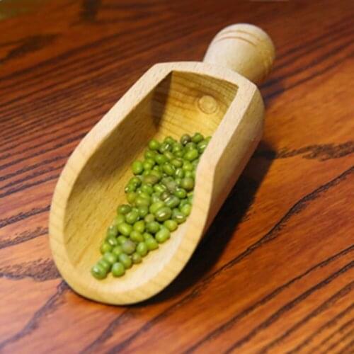 3pcs Wood Herb Powder Spoon Rice Spice Salt Sugar Flour Scoops Spoon Wooden Kitchen Cooking Baking Tools