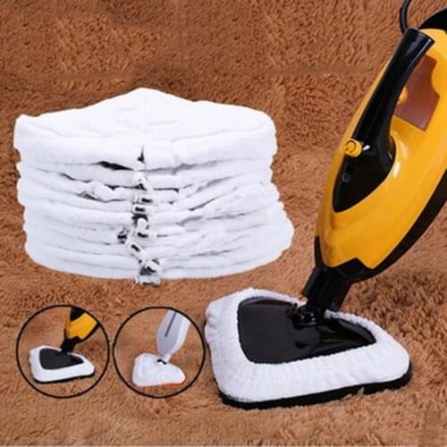 5pcs Mop Cover Home Clean Steam Mop Reusable Replacement Microfiber Cleaning Pads Washable Cloths TS2