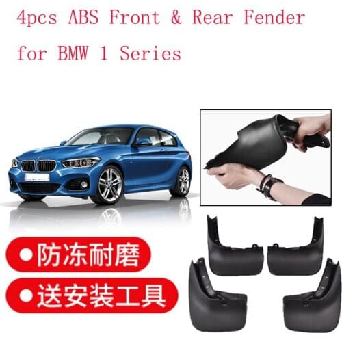 High-quality 4pcs ABS Front & Rear Fender for BMW 1 Series Car Mud Flaps Splash Guard Mudguard Mudflaps Accessories