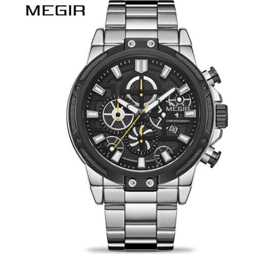 MEGIR Brand Mens Luxury Business Quartz Watches Army Sports Chronograph Wristwatches Casual Clock Male Relogios Masculinos 2020
