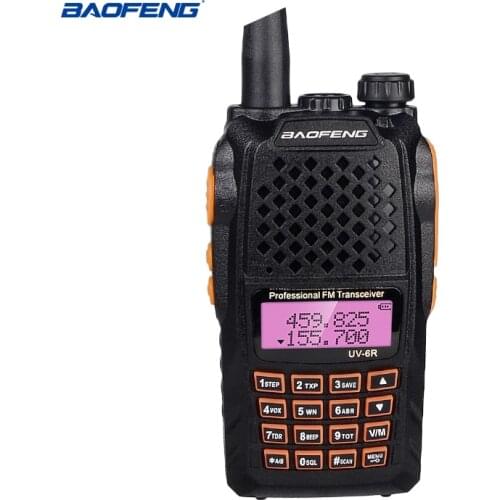 Baofeng 10km Two Way Radio UV-6R 7W Dual Band VHF UHF Walkie Talkie Ham Radio Walky Talky Professional Portable FM Transmitter