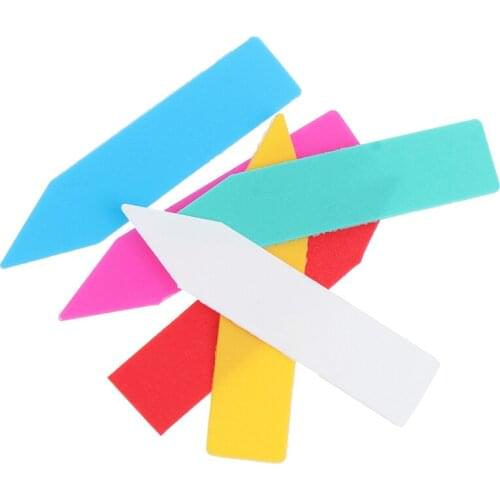 50/100pcs 5*1cm Plants Labels Indoor Bonsai Name Tag Plastic Multicolors Kindergarten Flower Pot Plants Garden Ornaments