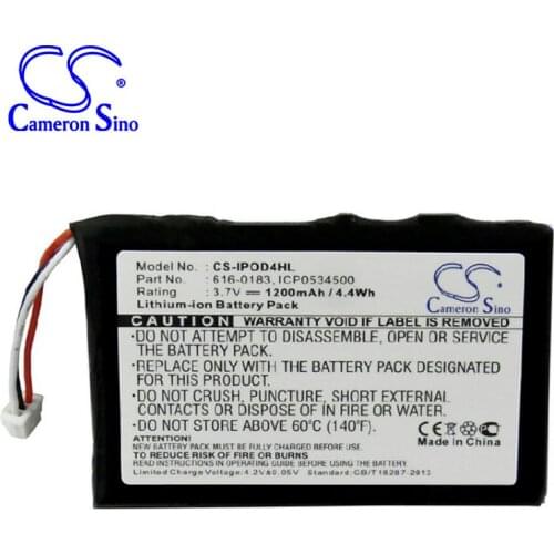CameronSino for iPOD 4th Generatio Photo M9830* 60GB M9585TA/A M9829*/A 30GB 616-0183 616-0206 616-0215 AW4701218074 battery