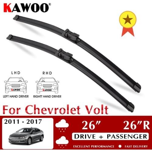 KAWOO Wiper Front Car Wiper Blades For Chevrolet Volt 2011-2017 Windshield Windscreen Front Window Accessories 26"+26"R LHD RHD
