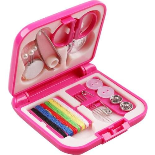 Sewing Box Needle Threads Box Set Storage Box Portable Travel Scissor Thimble Buttons Pins Home Tools Travel Sewing Kit