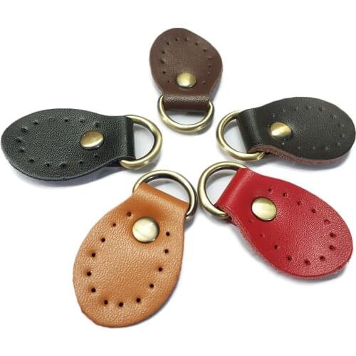 Leather Handmade Buckle Replacement with Bronze Ring for DIY Handbag Shoulder Bag Backpack Block Lock Accessories