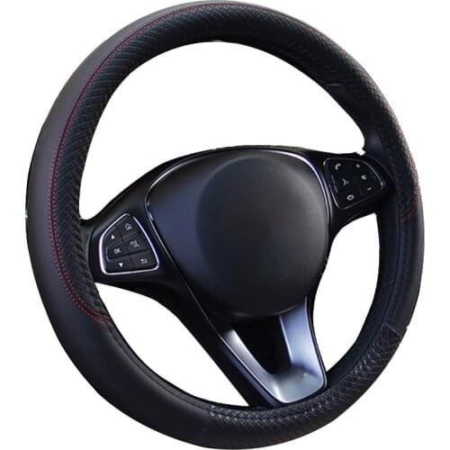 Car Steering Wheel Cover Wrap Microfiber Leather 7 Kinds For 37-38CM/14.5"-15" Case Protector for SKODA CHEVROLET Lada Seat Opel