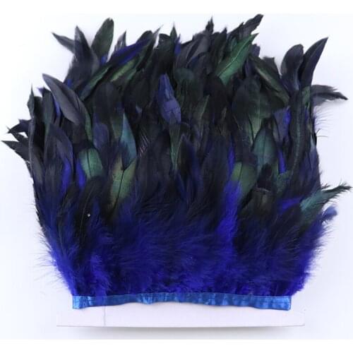 Beautiful Natural Chicken Feathers Trim Ribbon Clothing Sewing Accessory 15-20CM/6-8 Inche Wedding Dress Decoration Wholesale