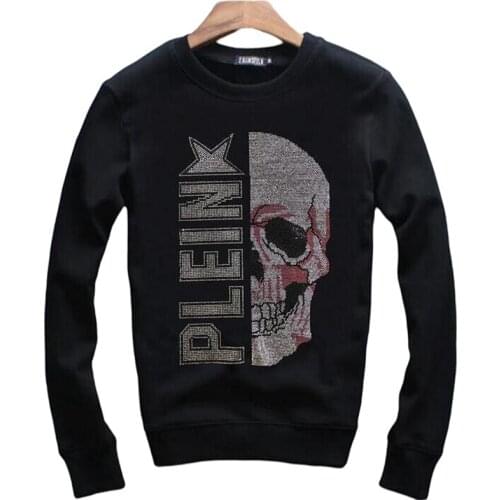 Skulls Sweatshirts Diamond stone style Fashion mens hot drill Hoodies Casual men Clothing Top Hoodies