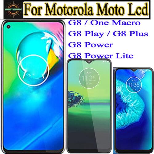 Original for Moto g8 plus LCD G8 Power Display Touch Screen Digiziter Assembly for Moto g8 play lcd one macro G8 Power Lite lcd