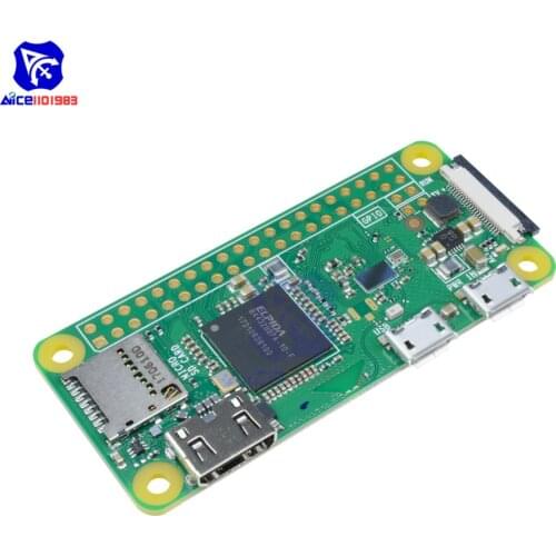 Raspberry Pi Zero W V1.3 1GHz 512MB with Integrated Wireless WiFi & Bluetooth Module with Dual Micro USB Port Expansion Board