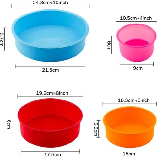 Random Color Silicone Cake Round Shape Mold Kitchen Bakeware DIY Desserts Baking Mold Mousse Baking Pan Tools Cake Moulds