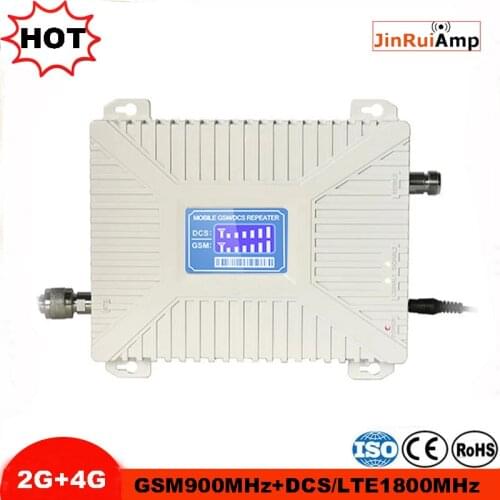 2G 3G 4G Signal Repeater GSM Cellular Signal Booster 900 1800 or 900 2100 Dual Band Mobile Phone Signal Amplifier 4G Antenna