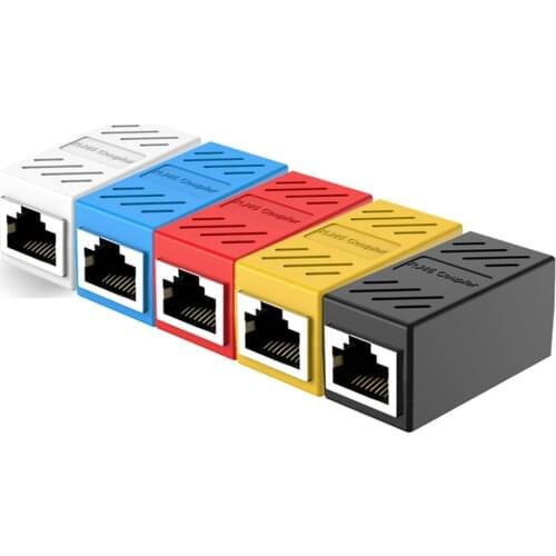 RJ45 Network Female Adapter Colorful Female to Female Connector Coupler Extender RJ 45 Ethernet Cable Extension Converter