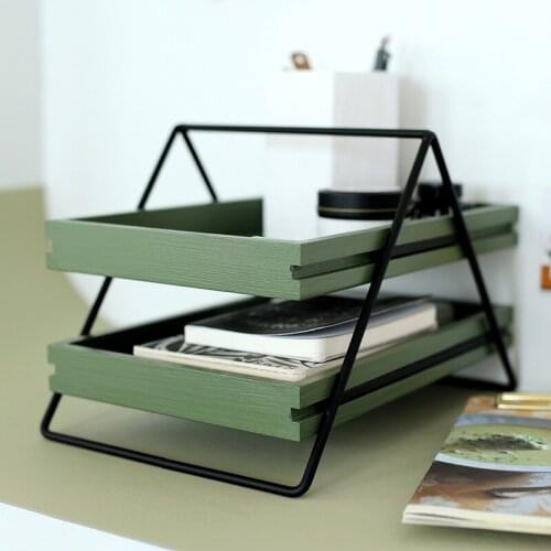 Nordic Home Storage Wooden Shelf Creative Kitchen Storage Rolling Rack Jewelry File Table Shelf Storage Rack Decoration