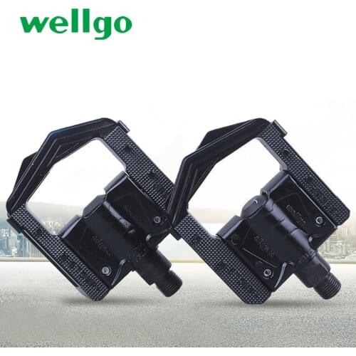 Wellgo F265 Folding Bicycle Pedals MTB Mountain Road Bike Padel 2 DU Bearings Aluminum Folded Pedal Bicycle Parts