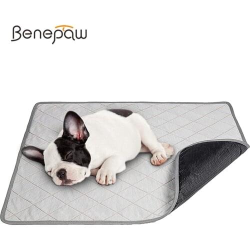 Benepaw Comfortable Dog Bed Mat Cooling Reusable Antislip Puppy Pee Pads Durable Absorbent Leak-Proof Pet Training Pads Travel