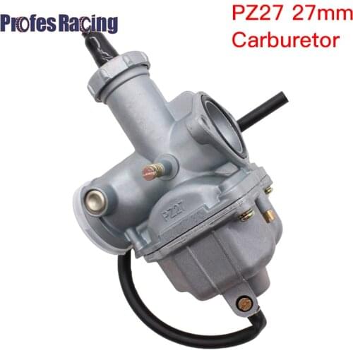 High Quality PZ27 27mm Carburetor for 125cc 150cc 200cc 250cc 300cc ATV Quad Go Kart PZ27 Motorcycle Hand Choke/Cable Choke