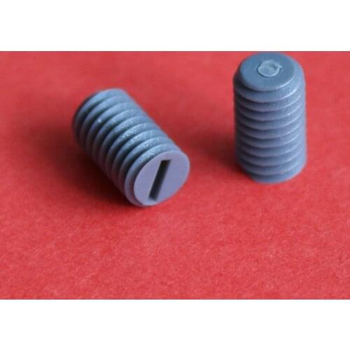 10pcs M4-M10 one word Polyvinyl chloride grups screws headless plastic grup screw machine meter stop payment bolt 6mm-50mm long