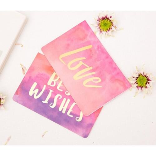 12.8*8.4 Creative Hot Stamping Greeting Card Envelope Thank You Birthday Love Wedding Card Best Wish Greeting Card Envelope Set