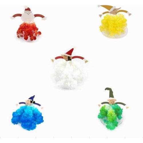 2020 10PCS 7x9x5cm Color Magically Grow Elf Trees DIY Magic Growing Paper Santa Claus Tree Christmas Wizard Wunderbaum Kids Toys