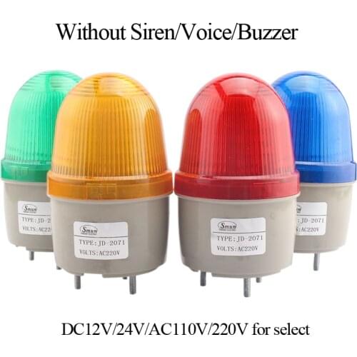4 Colors 12V/24V/110V/220V IP55 Strobe Signal Indicator light LED Lamp Flashing Light Security Alarm Without Siren/Voice/Buzzer