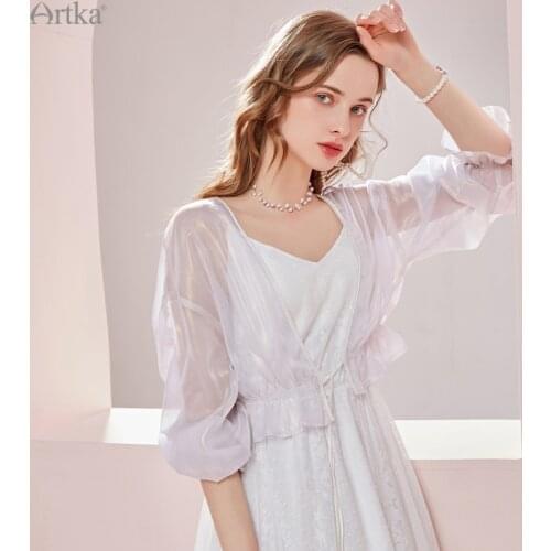 Женские голубые рубашки Artka China At AliExpress