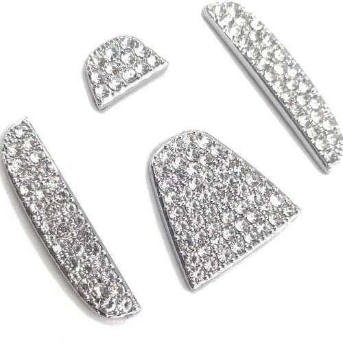 Car Steering Wheel Crystal Diamond Emblem Sticker for Honda Civic Accord CRV Odyssey City 7 Dio Fit Jazz CBR Sparkly 2015-2021