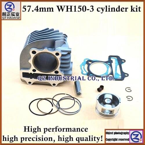Free shipping high performance good quality for Wuyang motorcycle engine parts bore size 57.4mm 150CC WH150-3 cylinder kit