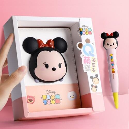 Disney Mickey Notepad Cute Creative Diary Books Decompression Notebook Diary Weekly Planner Q Cartoon Handbook Christmas Gift