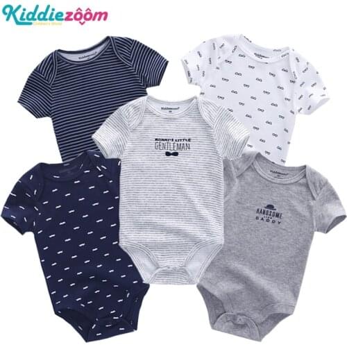 2019 Bodysuit Baby Girl Clothes Newborn Girls Clothing Short Sleeves Baby Boy Clothes Roupas de bebe Cotton Unisex 5Pcs/Lot