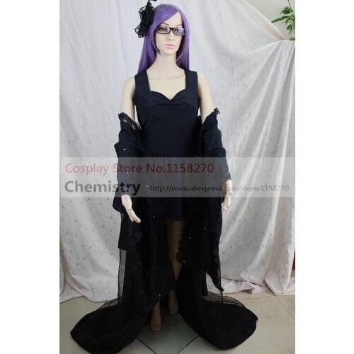 Tokyo Ghoul Rize Kamishiro black dress Cosplay Costume Dress full set