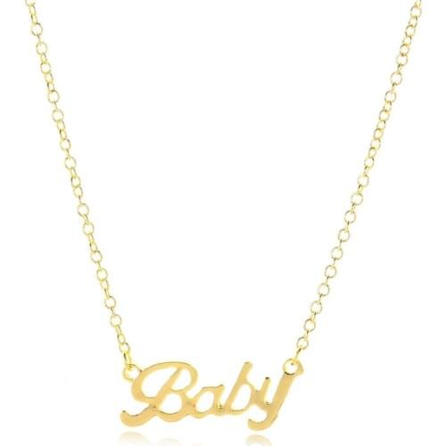 Europe/US fashion baby letter pendant lovely English word necklace gift for mom/girlfriend party jewelry