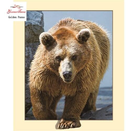 GOLDEN PANNO Diamond Painting Full Square 5D Diy Daimond Embroidery Diamant Mosaic Sale Displasy Broderie Diamant Bear picture02