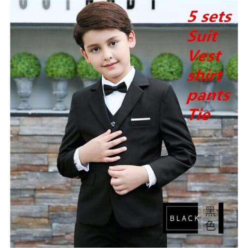 2017 Full Regular Coat Boys Suits For Weddings Kids Prom Wedding Clothes For Children Clothing Sets Boy Classic Costume Dresses