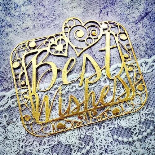 YPP CRAFT Best Wishes Metal Cutting Dies for Scrapbooking/photo album Decorative Embossing Paper Card