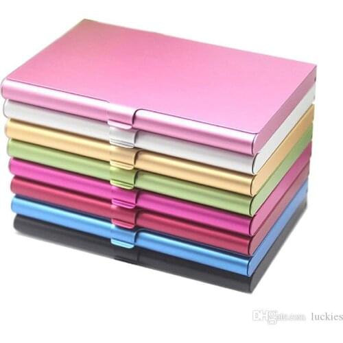 Fashion Business Card Holder Case Stainless Steel Metal Business Card Container Cases for Men and Women