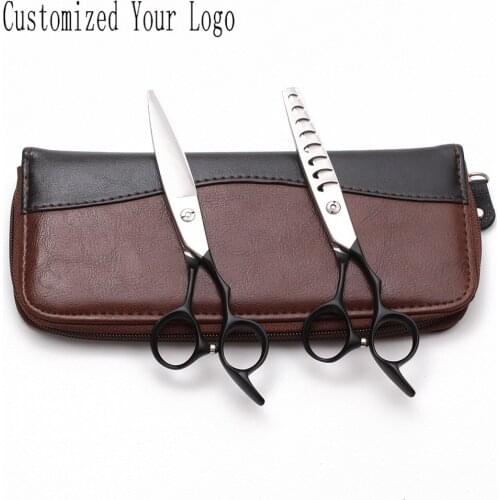 Pet Scissors 6" 440C Customized Brand Dog Scissors Straight Shears Thinning Shears Animal Grooming Scissors DIY C9122