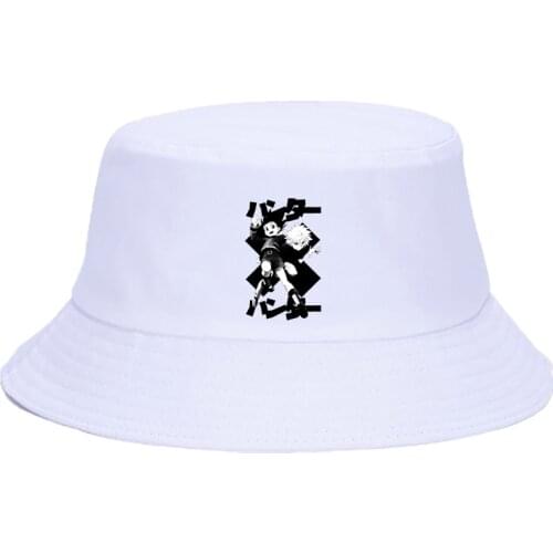 Hunter x Hunter Gon and Killua Printed Summer Hat Women Men Panama Bucket Cap The Design Flat Visor Fisherman Hat Anime Sun Hat
