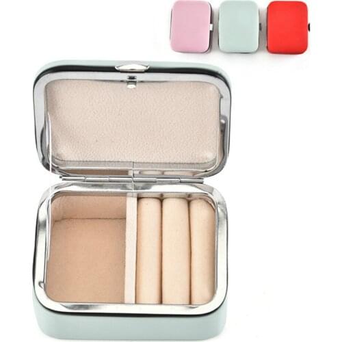 Portable Jewelry Box Storage Organizer Display Travel Leather Jewelry Case Boxes