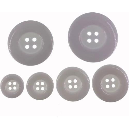 18mm-38mm 4-Hole White Resin buttons for clothing Sewing Accessory Round button Craft DIY Apparel Garment